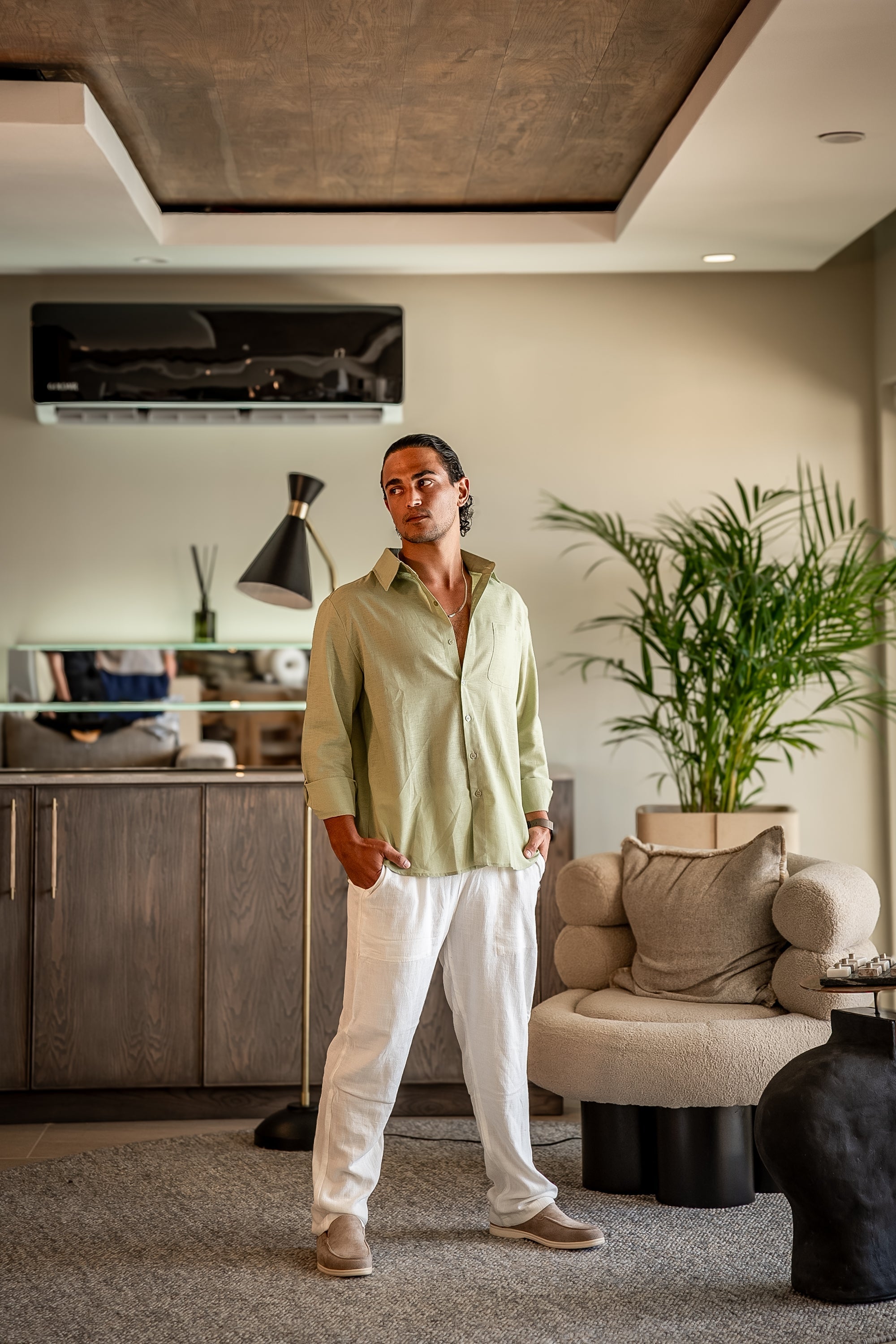 Additional view 21 of Men's Linen Linen Set in the colour shown — Ardovena Menorca