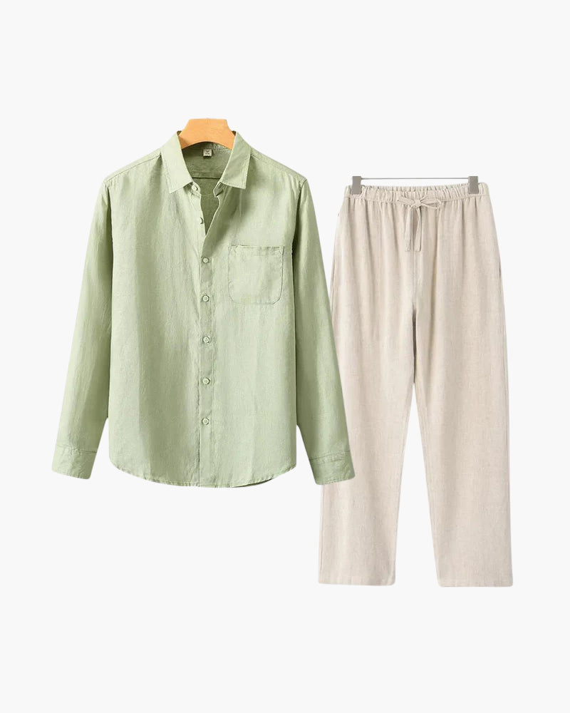 Additional view 22 of Men's Linen Linen Set in the colour shown — Ardovena Menorca