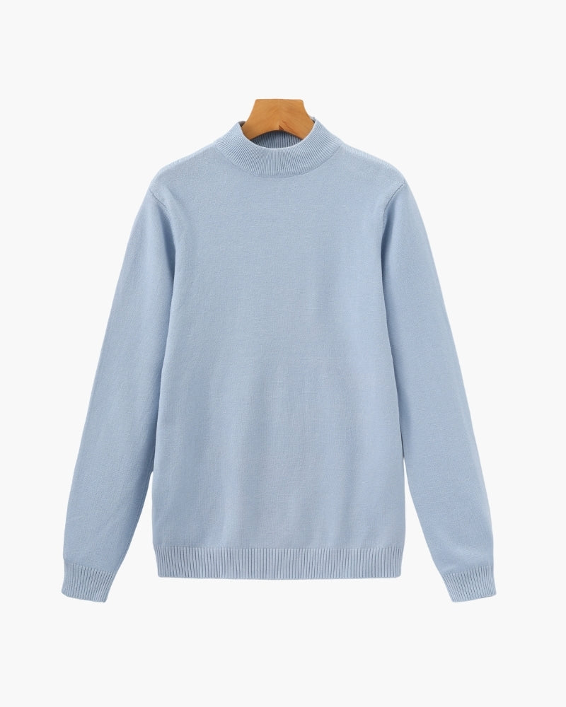 Additional view 07 of Men's Knit Ribbed Mock-Neck Sweater in an available colour — Ardovena Menorca