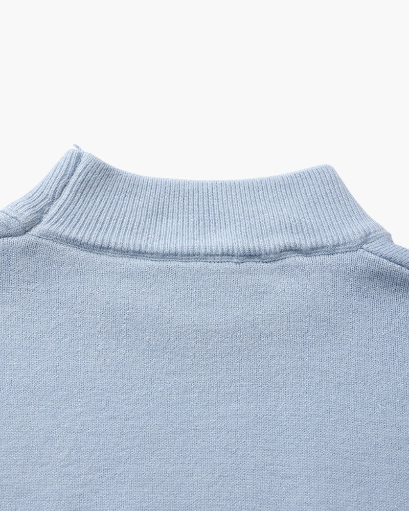 Additional view 10 of Men's Knit Ribbed Mock-Neck Sweater in an available colour — Ardovena Menorca