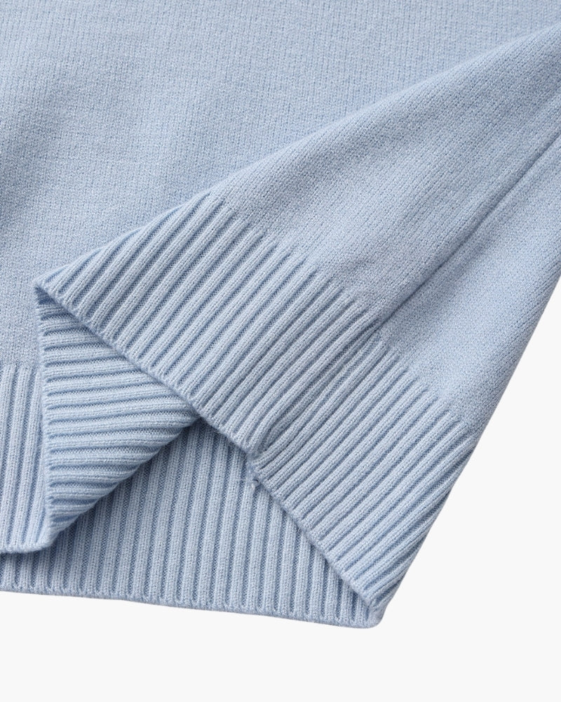 Additional view 11 of Men's Knit Ribbed Mock-Neck Sweater in an available colour — Ardovena Menorca