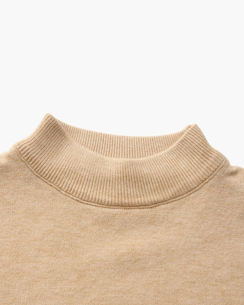 Additional view 14 of Men's Knit Ribbed Mock-Neck Sweater in an available colour — Ardovena Menorca