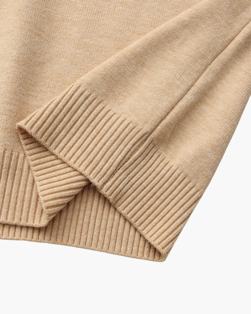 Additional view 15 of Men's Knit Ribbed Mock-Neck Sweater in an available colour — Ardovena Menorca