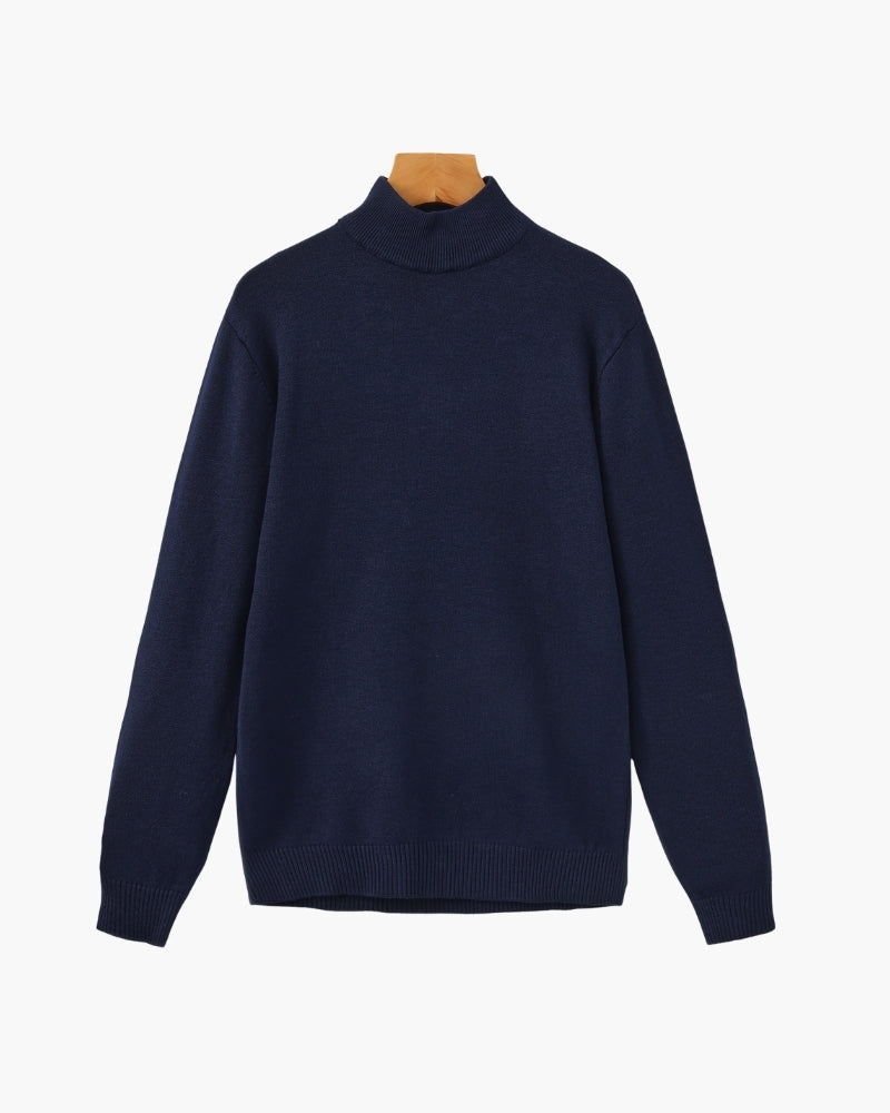 Additional view 16 of Men's Knit Ribbed Mock-Neck Sweater in an available colour — Ardovena Menorca