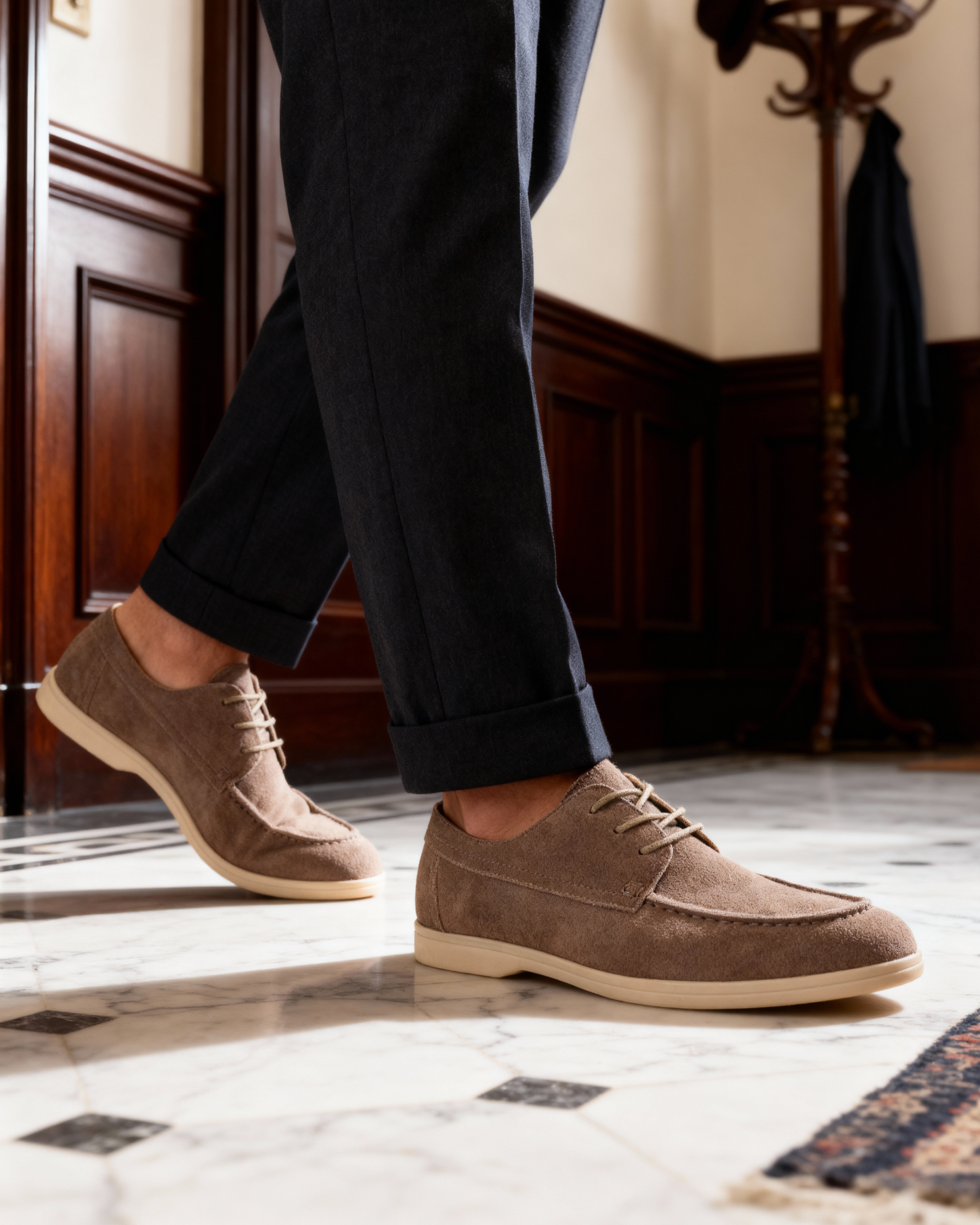 Additional view 04 of Men's Suede Suede Lace Shoes in an available colour — Ardovena Menorca