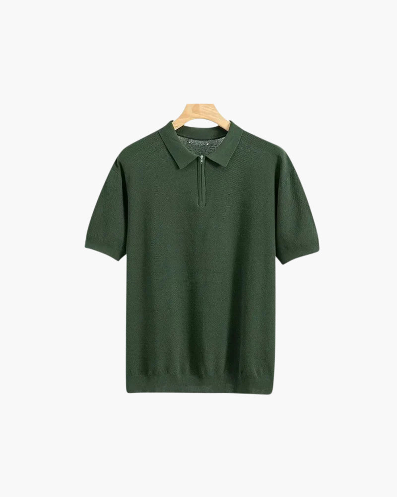 Additional view 13 of Men's Cotton Cotton Zip-up Polo in an available colour — Ardovena Otranto