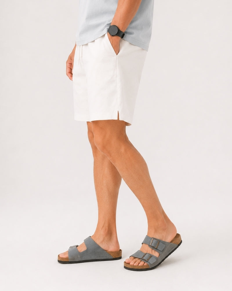 Close-up of material and construction details on men's Court Shorts — Ardovena Otranto