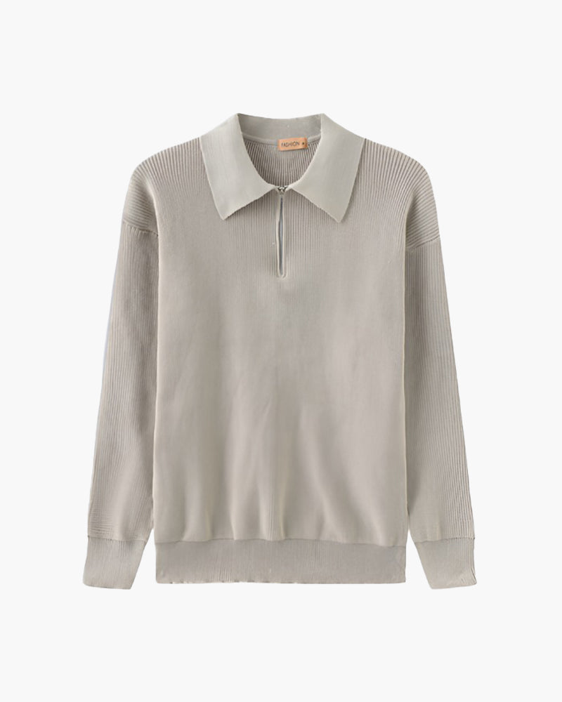 Additional view 07 of Men's Knit Half-zip Sweater in an available colour — Ardovena Otranto