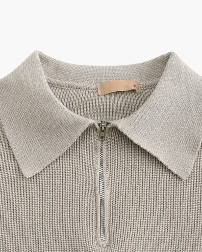 Additional view 12 of Men's Knit Half-zip Sweater in an available colour — Ardovena Otranto