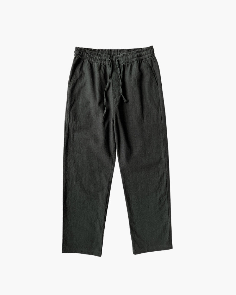 Close-up of material and construction details on men's Lounge Trousers — Ardovena Otranto