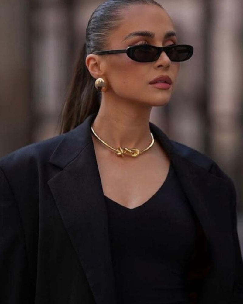 Back view of Women's Oval Sunglasses in an available colour — Ardovena Otranto