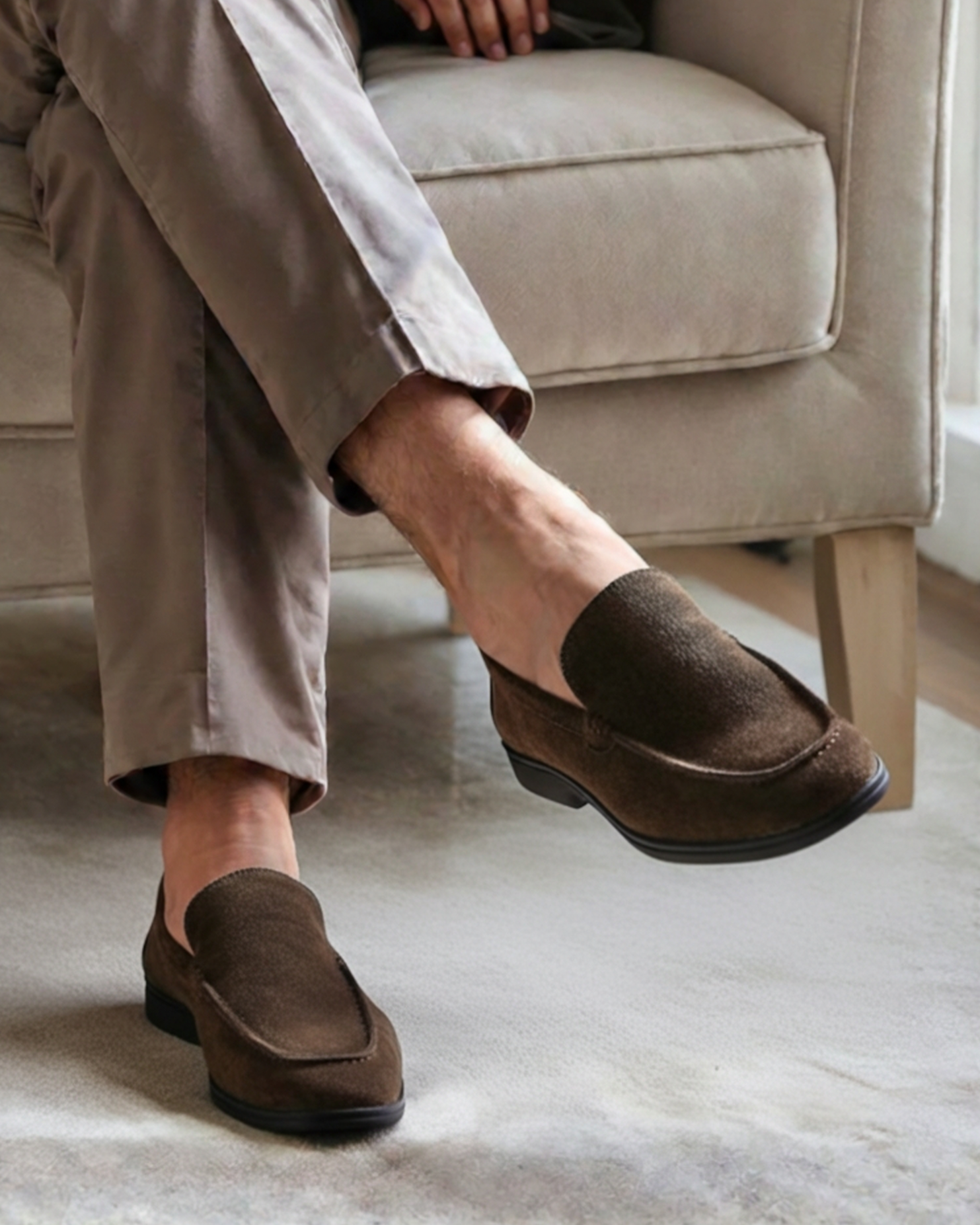 Men's Suede Suede Loafers in an available colour — Ardovena Otranto, main product view
