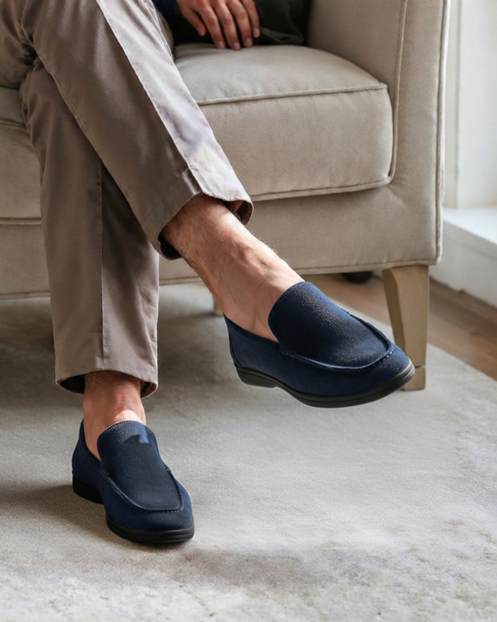 Additional view 13 of Men's Suede Suede Loafers in an available colour — Ardovena Otranto
