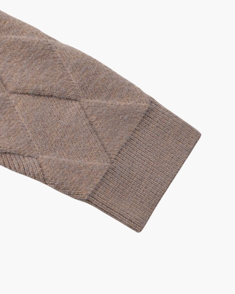 Additional view 07 of Men's Knit Diamond Knit Cardigan in an available colour — Ardovena Positano