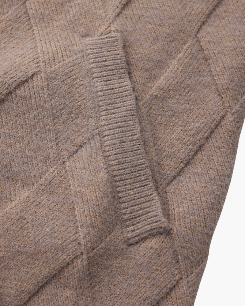Additional view 09 of Men's Knit Diamond Knit Cardigan in an available colour — Ardovena Positano