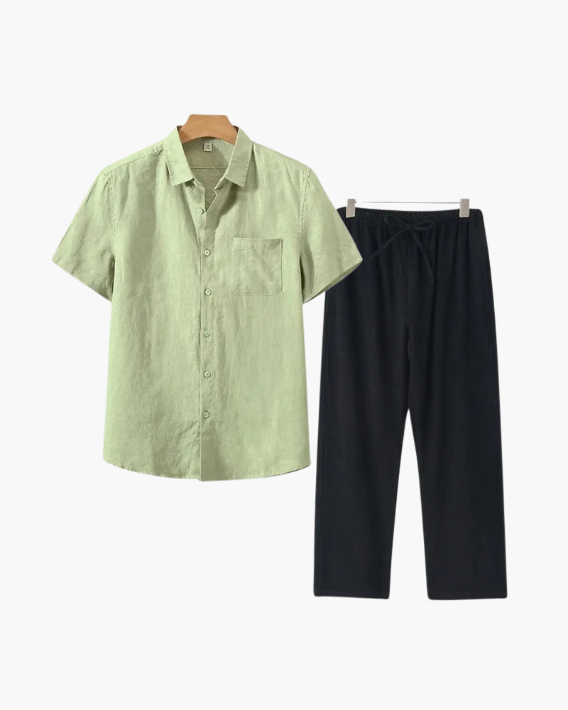 Additional view 05 of Men's Linen Linen Set in the colour shown — Ardovena Positano