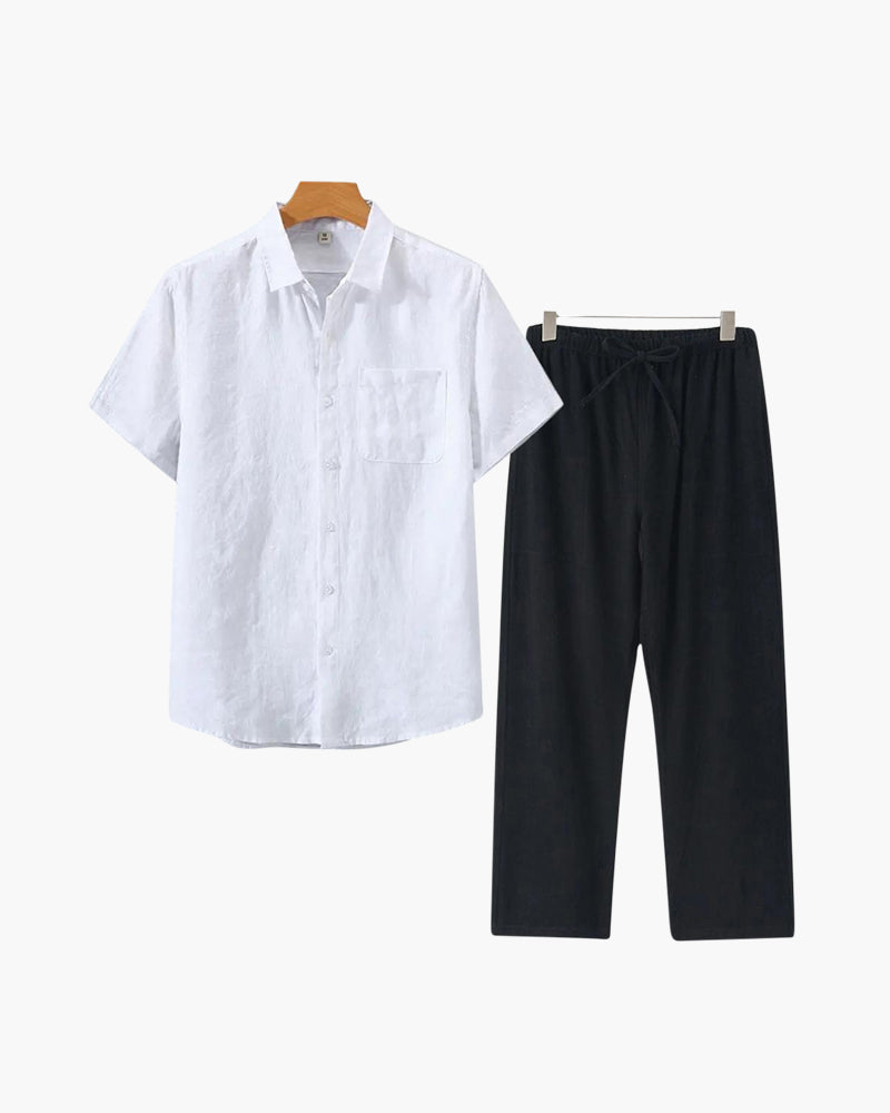Additional view 08 of Men's Linen Linen Set in the colour shown — Ardovena Positano