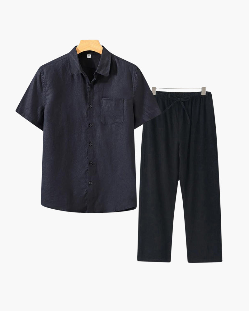 Additional view 12 of Men's Linen Linen Set in the colour shown — Ardovena Positano