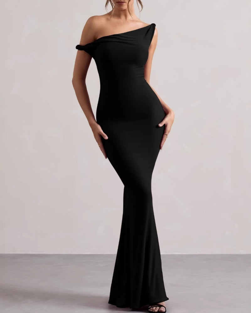 Women's One-Shoulder Dress in an available colour — Ardovena Positano, main product view