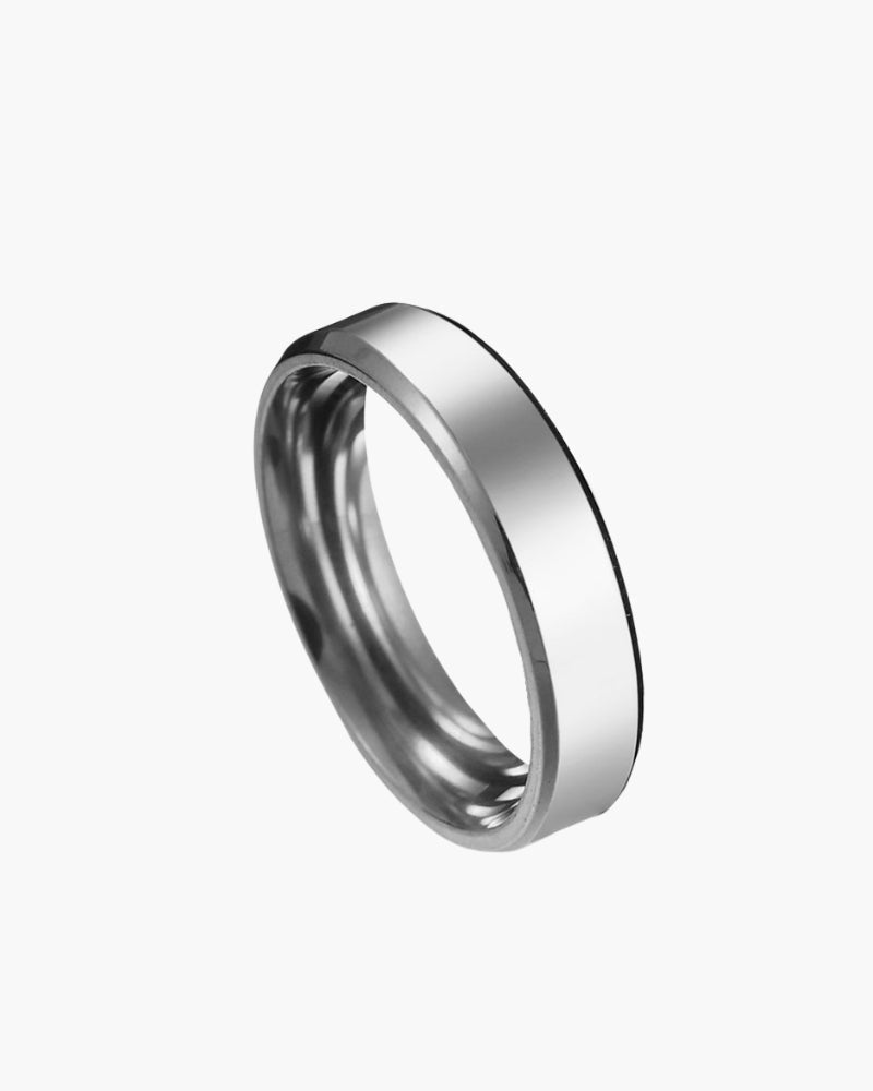 Back view of Men's Steel Ring in an available colour — Ardovena Positano