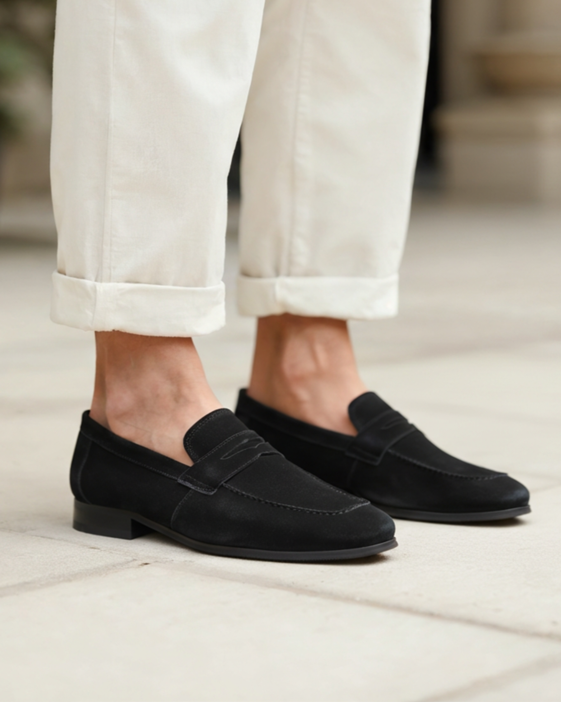 Men's Suede Suede Penny Loafers in an available colour — Ardovena Positano, main product view