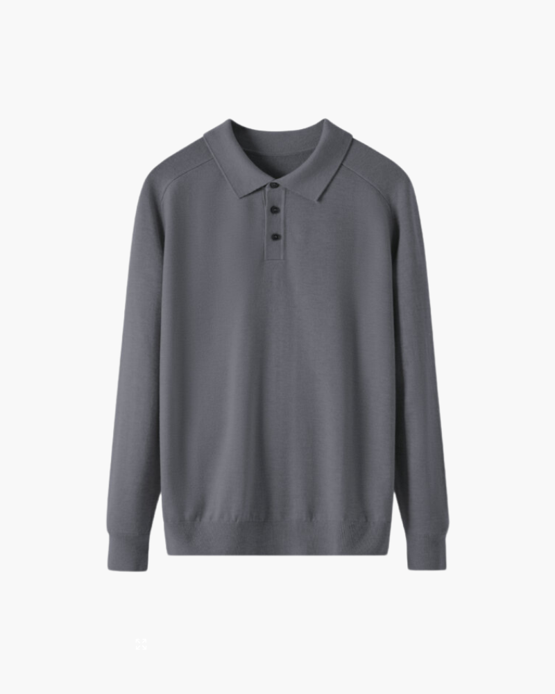 Additional view 04 of Men's Knit Wool Polo in an available colour — Ardovena Positano