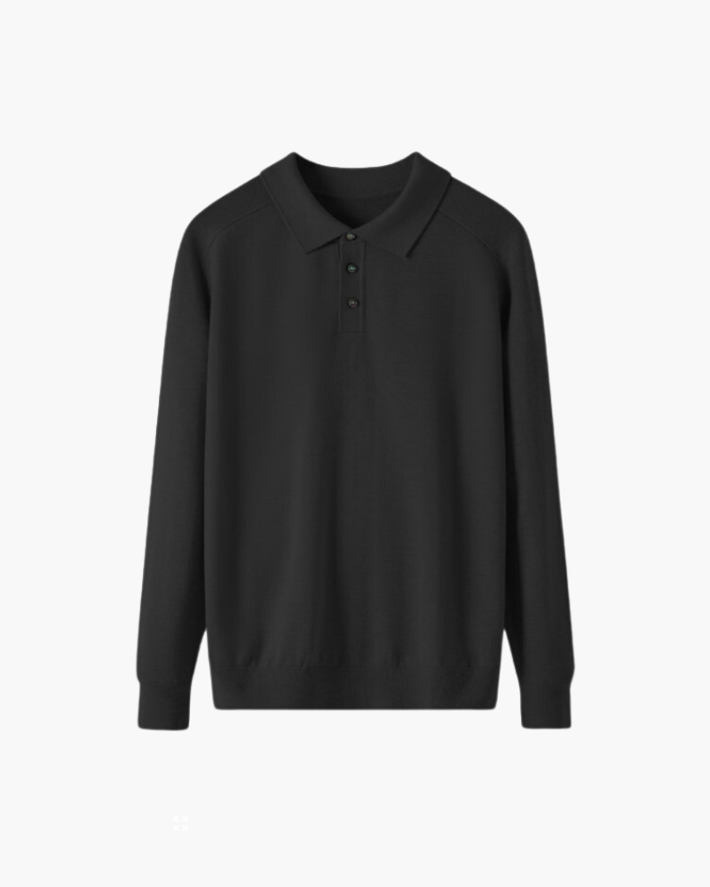 Additional view 06 of Men's Knit Wool Polo in an available colour — Ardovena Positano