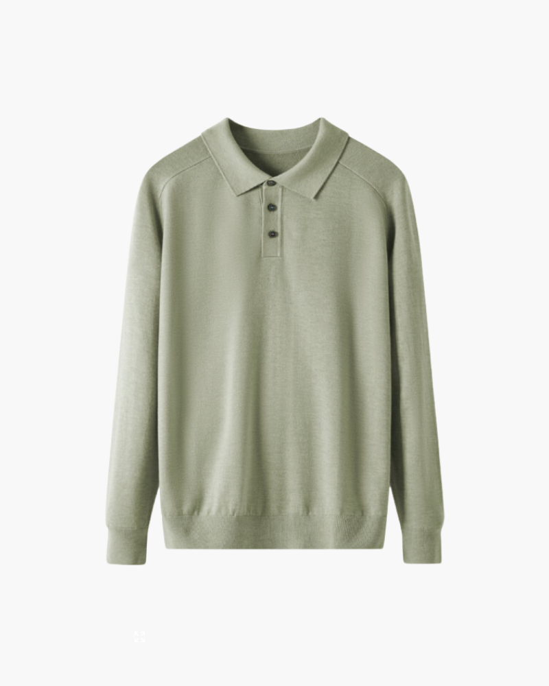Additional view 07 of Men's Knit Wool Polo in an available colour — Ardovena Positano