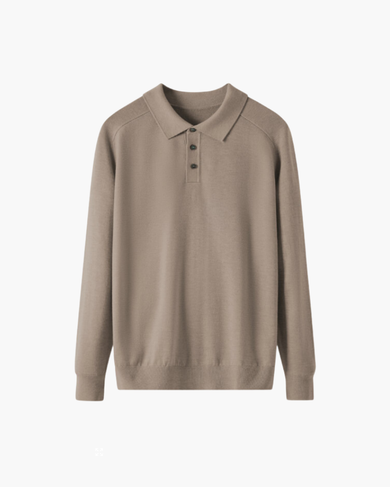 Additional view 09 of Men's Knit Wool Polo in an available colour — Ardovena Positano