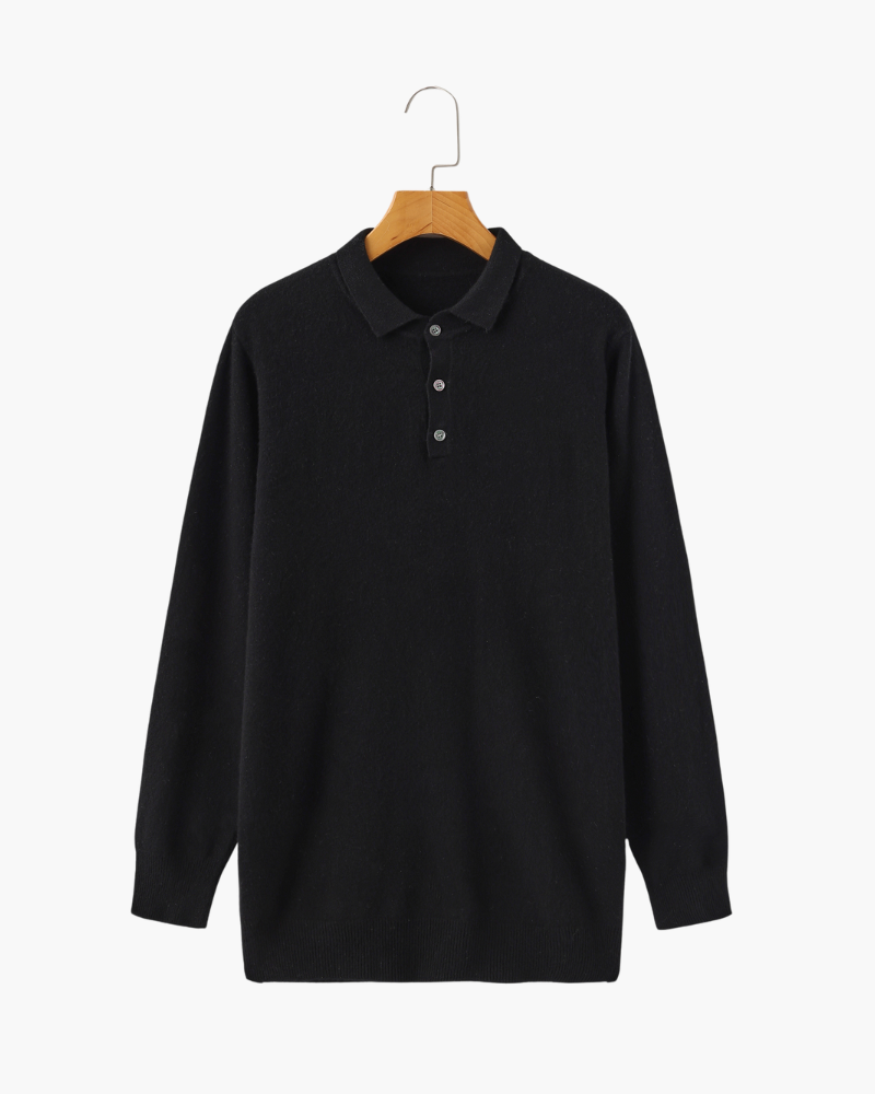 Additional view 06 of Men's Knit Cashmere Polo in an available colour — Ardovena Ravenna