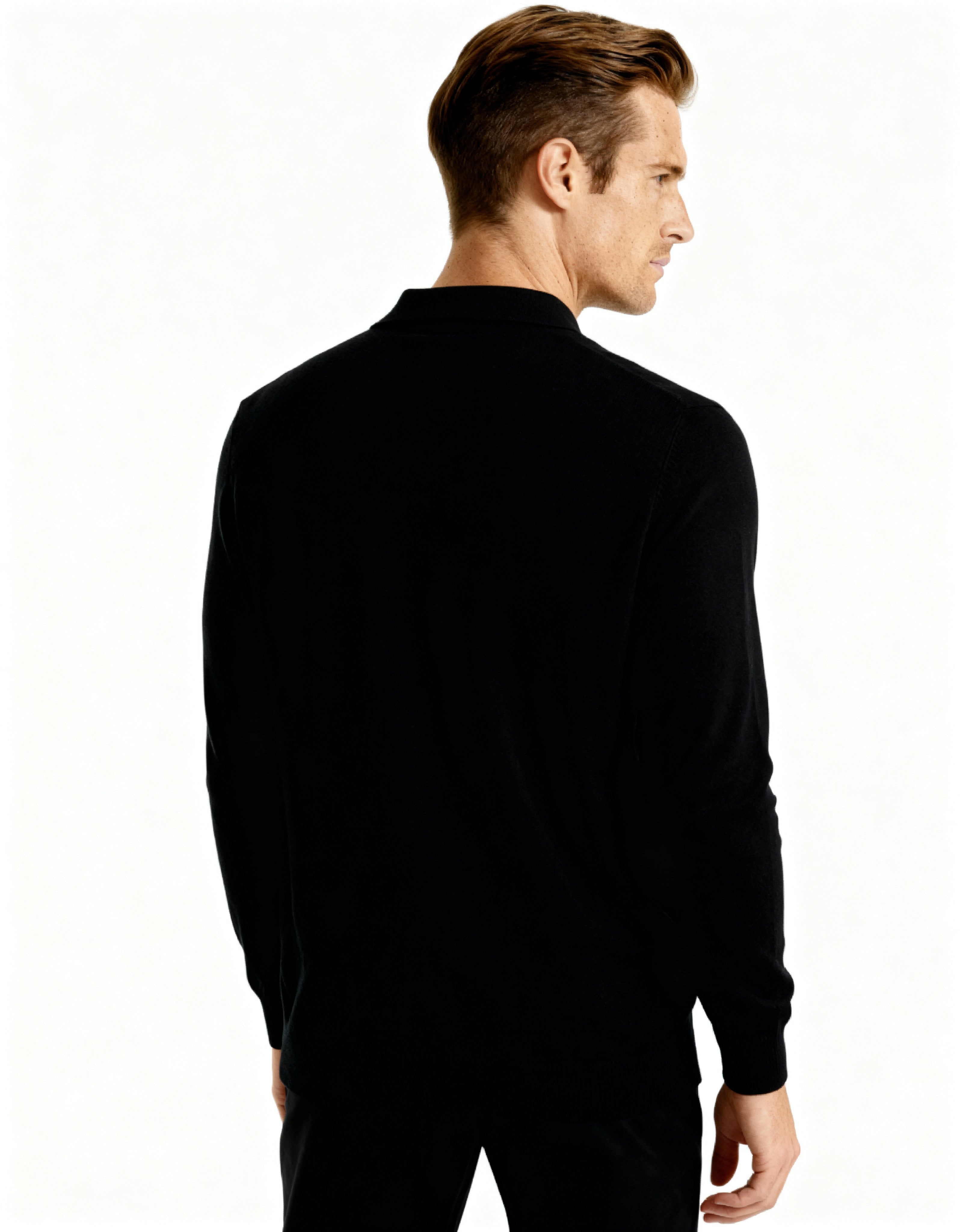 Additional view 09 of Men's Knit Cashmere Polo in an available colour — Ardovena Ravenna