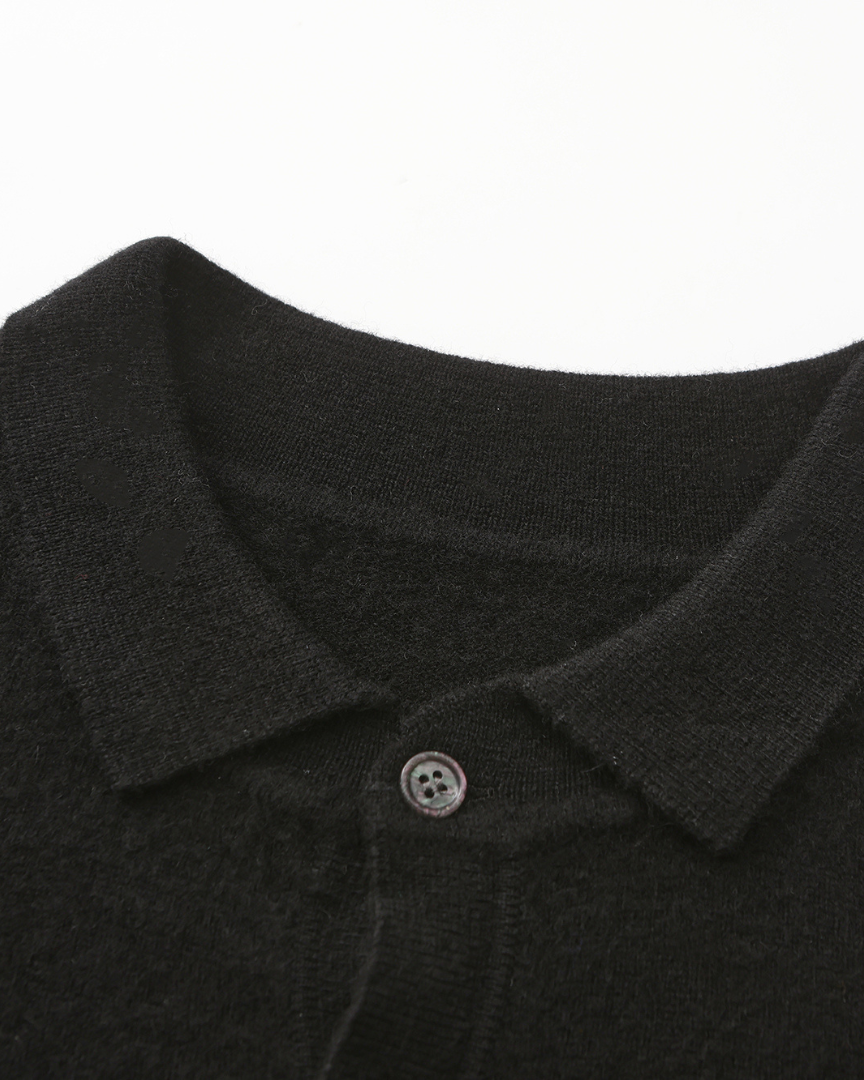 Additional view 12 of Men's Knit Cashmere Polo in an available colour — Ardovena Ravenna