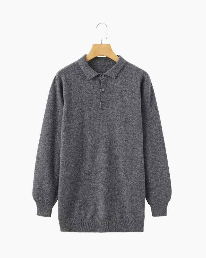Additional view 14 of Men's Knit Cashmere Polo in an available colour — Ardovena Ravenna