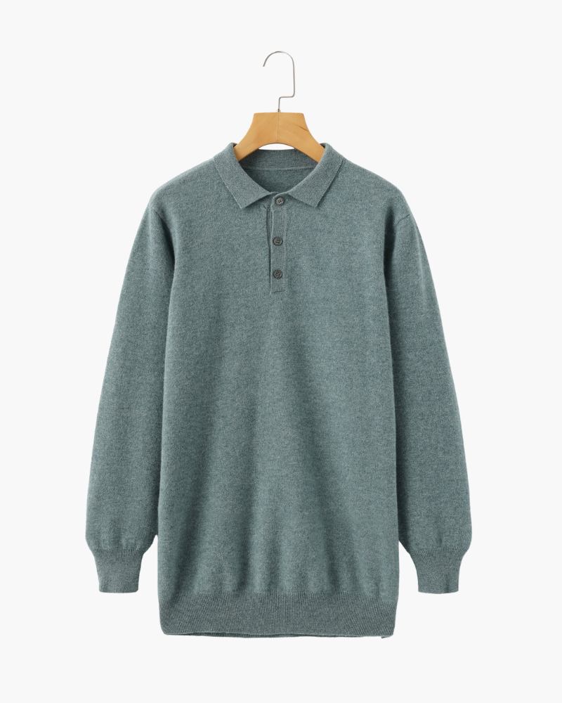 Additional view 20 of Men's Knit Cashmere Polo in an available colour — Ardovena Ravenna