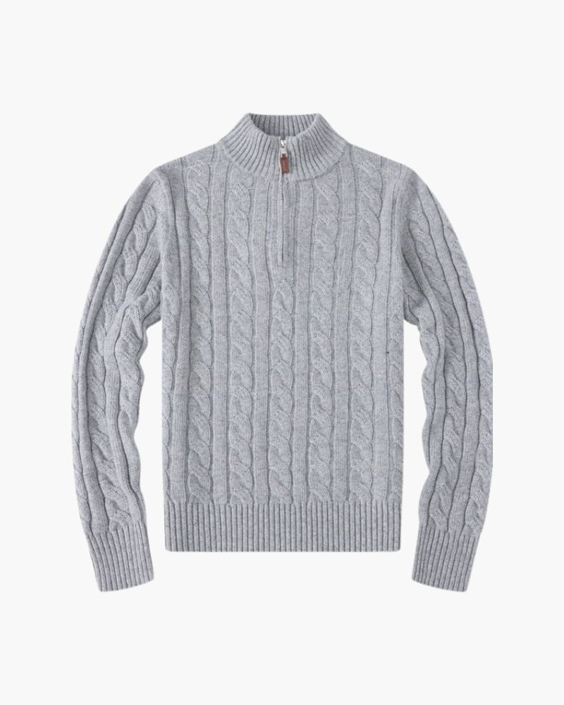 Back view of Women's Knit Half-zip Sweater in an available colour — Ardovena Ravenna