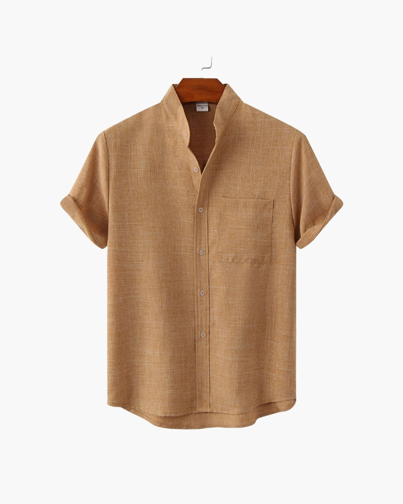 Additional view 10 of Men's Mandarin Collared Shirt in an available colour — Ardovena Ravenna