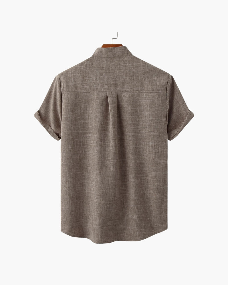 Additional view 14 of Men's Mandarin Collared Shirt in an available colour — Ardovena Ravenna