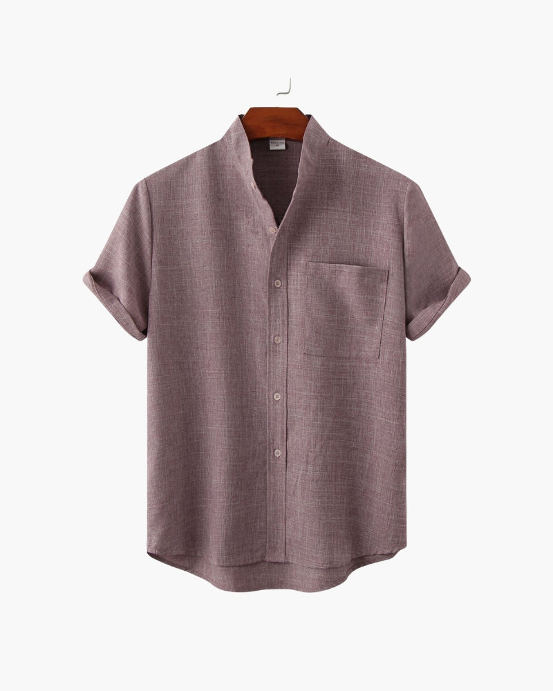 Additional view 15 of Men's Mandarin Collared Shirt in an available colour — Ardovena Ravenna