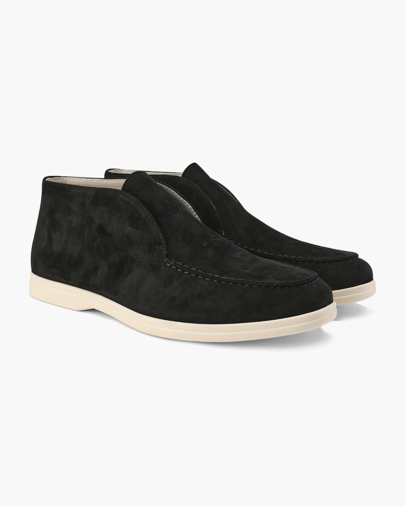 Close-up of material and construction details on men's Suede Loafers — Ardovena Ravenna