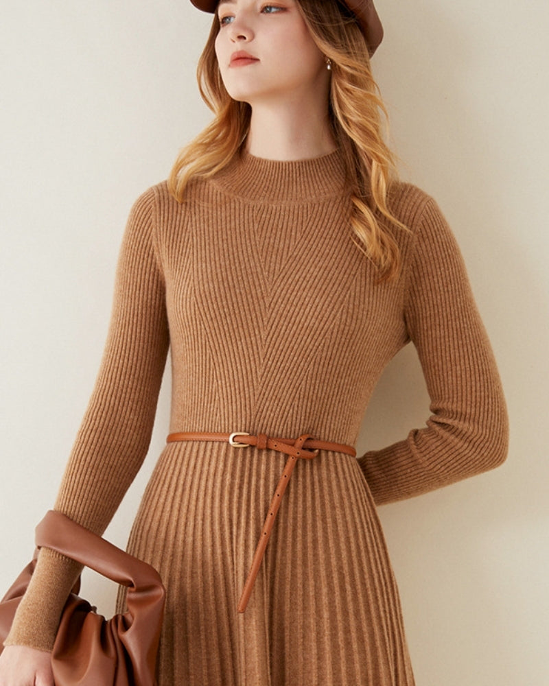 Additional view 07 of Women's Knit Cashmere Flare Dress in an available colour — Ardovena Sintra