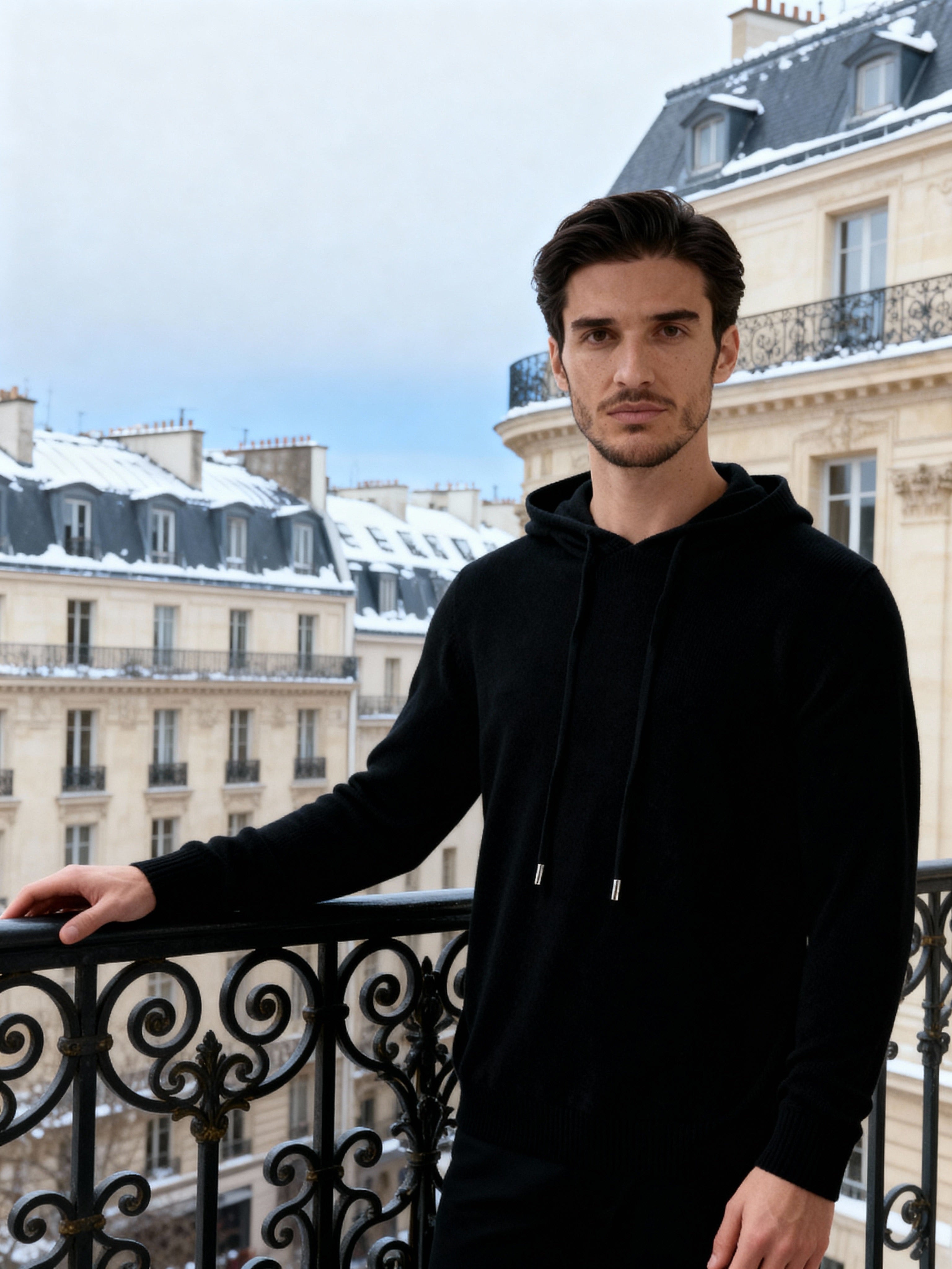 Additional view 05 of Men's Knit Cashmere Hoodie in an available colour — Ardovena Sintra