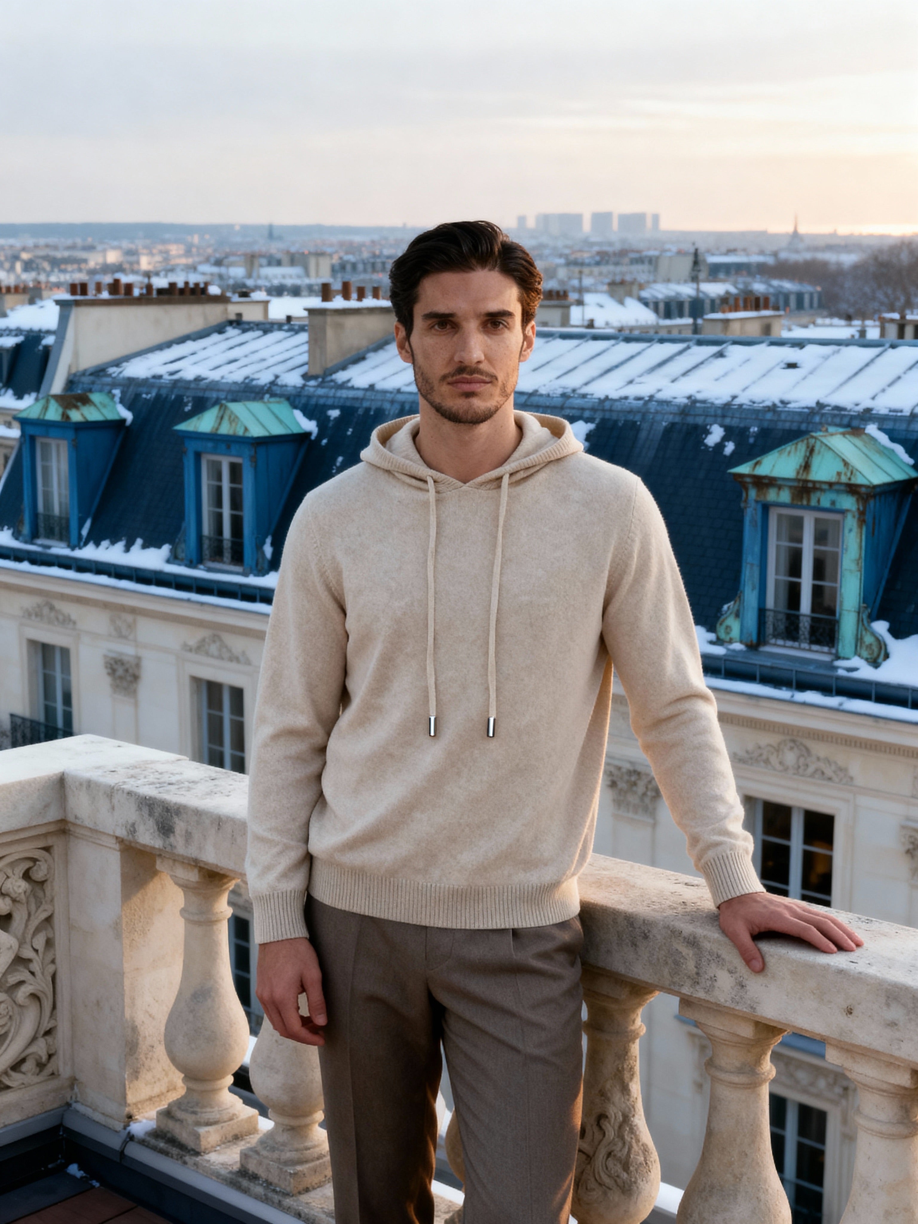 Additional view 08 of Men's Knit Cashmere Hoodie in an available colour — Ardovena Sintra