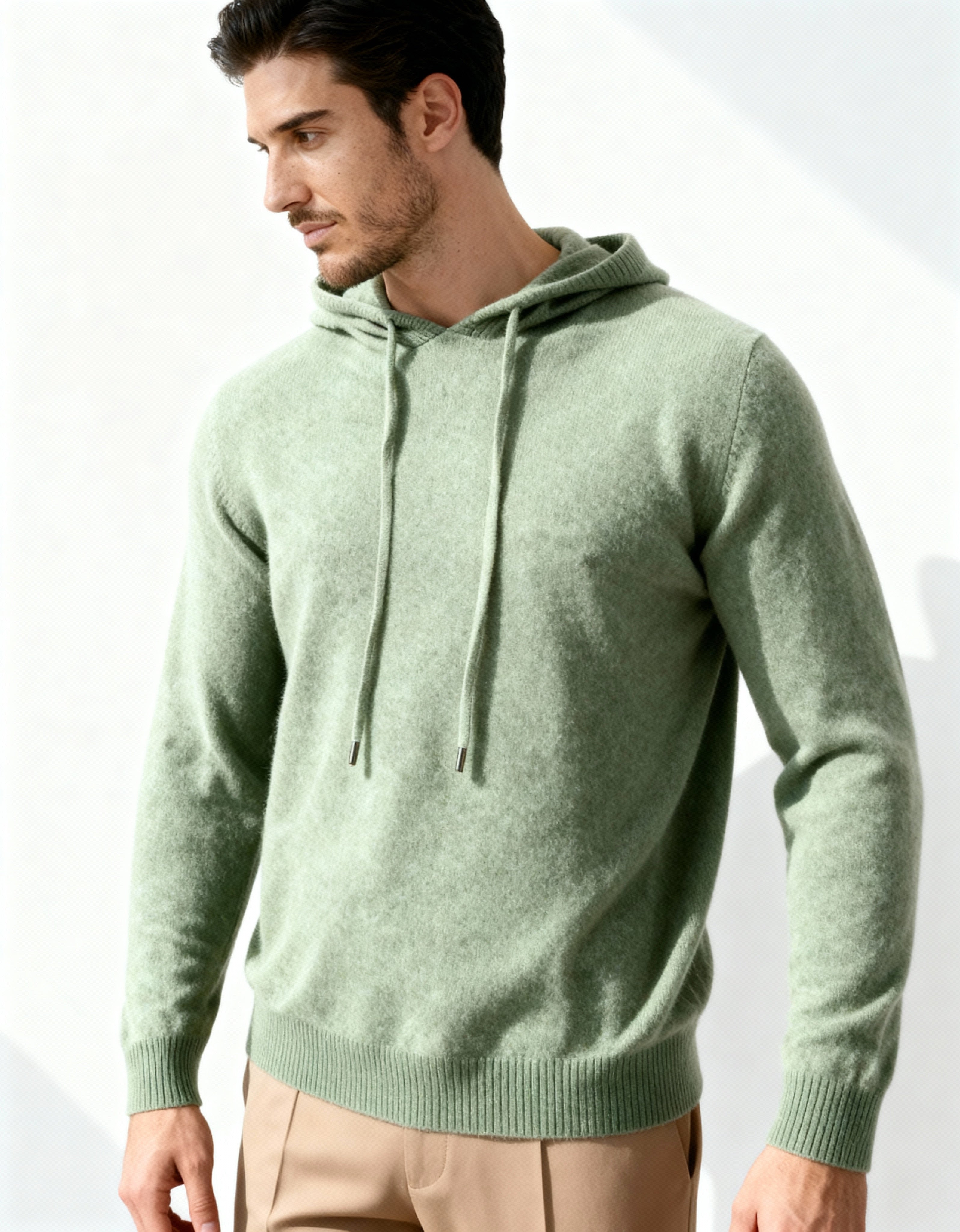 Additional view 13 of Men's Knit Cashmere Hoodie in an available colour — Ardovena Sintra