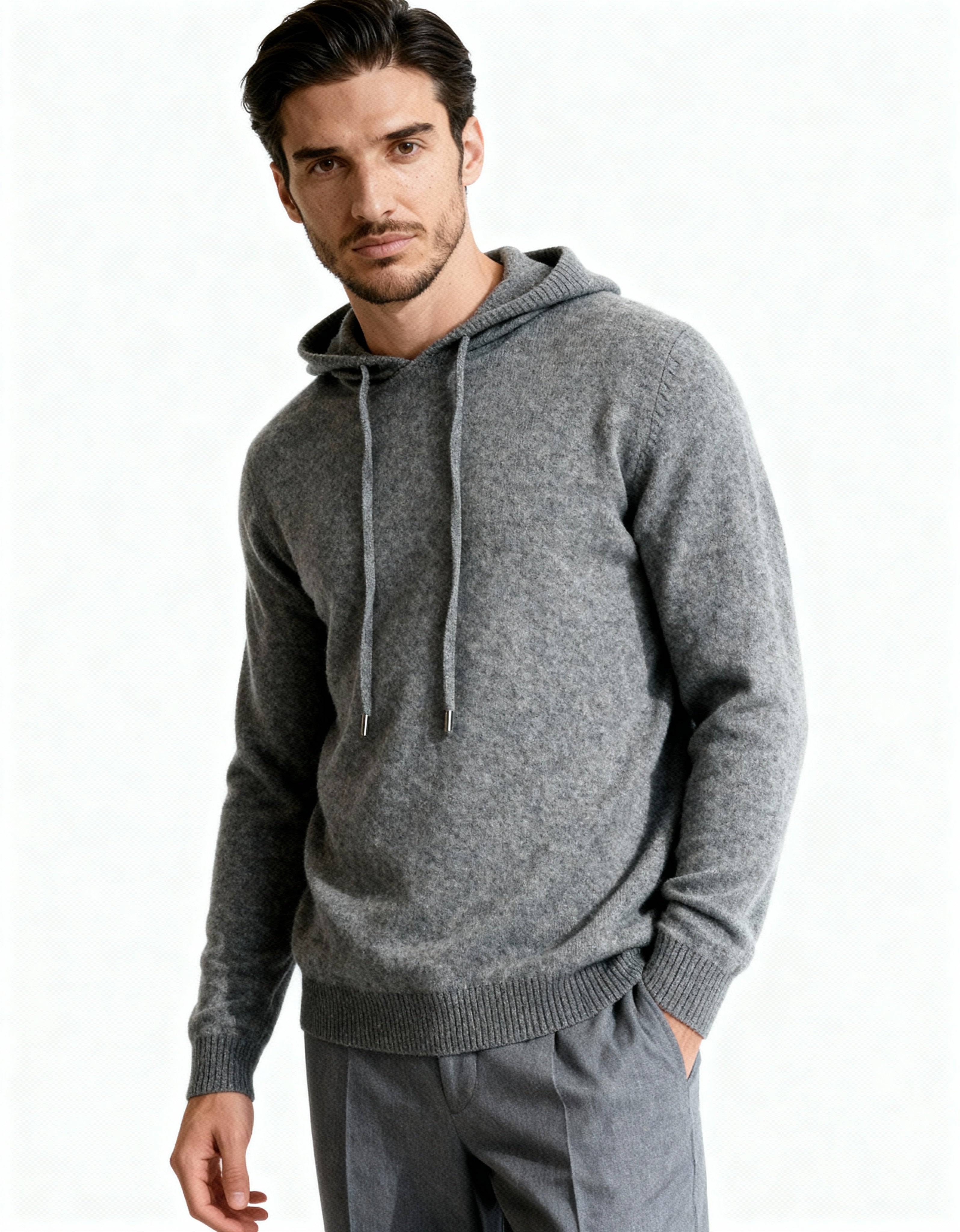 Additional view 15 of Men's Knit Cashmere Hoodie in an available colour — Ardovena Sintra