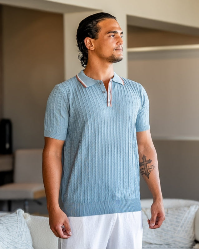 Men's Knit Knit Polo in an available colour — Ardovena Sintra, main product view