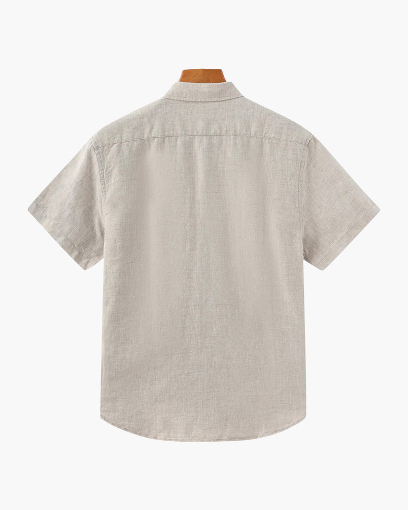 Additional view 04 of Men's Linen Linen Shirt Short-sleeve in an available colour — Ardovena Sintra