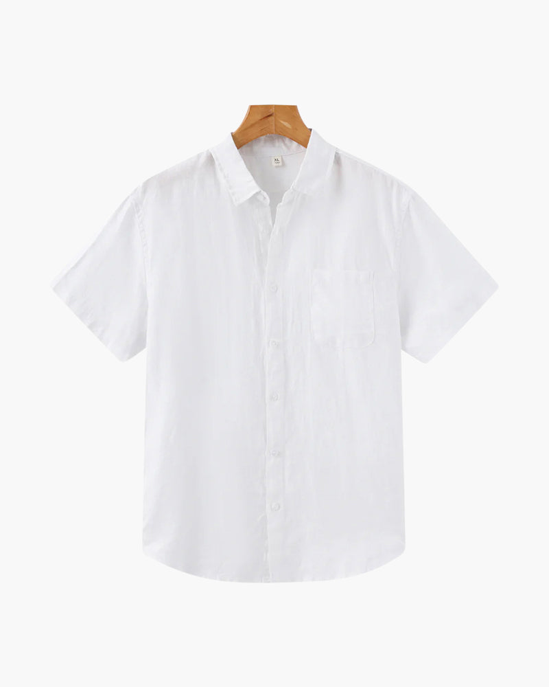 Additional view 07 of Men's Linen Linen Shirt Short-sleeve in an available colour — Ardovena Sintra