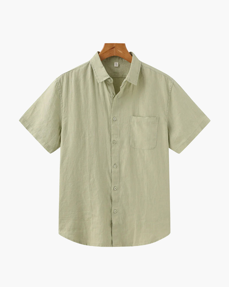 Additional view 08 of Men's Linen Linen Shirt Short-sleeve in an available colour — Ardovena Sintra