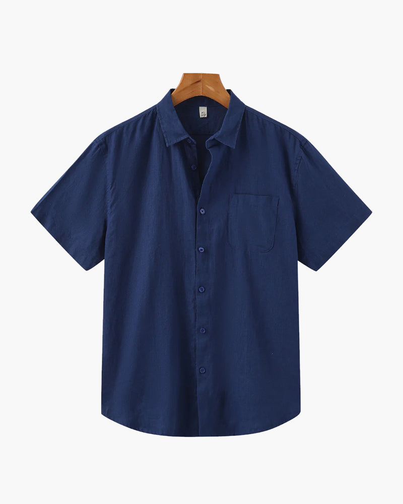 Additional view 10 of Men's Linen Linen Shirt Short-sleeve in an available colour — Ardovena Sintra