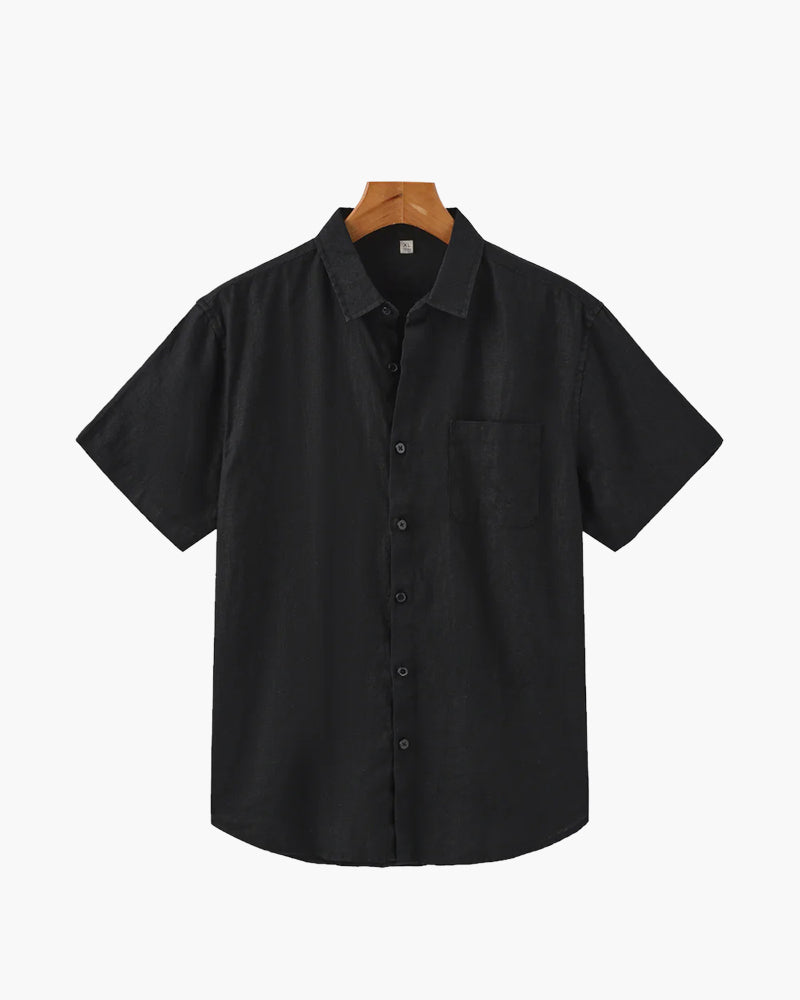 Additional view 12 of Men's Linen Linen Shirt Short-sleeve in an available colour — Ardovena Sintra